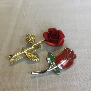 ‼️final must bundle ‼️Price for both‼️Rose Brooch Bundle